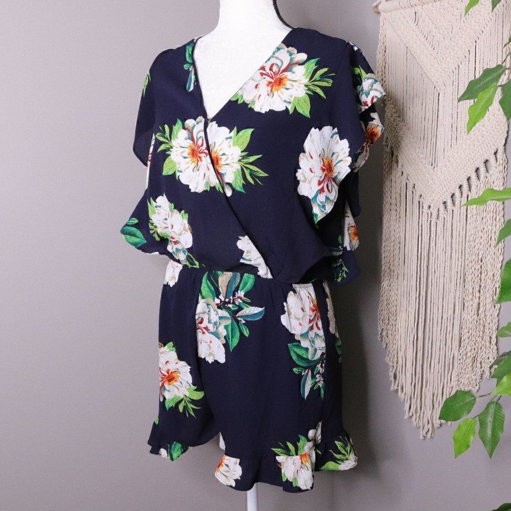 Umgee | Short Sleeve Floral Romper